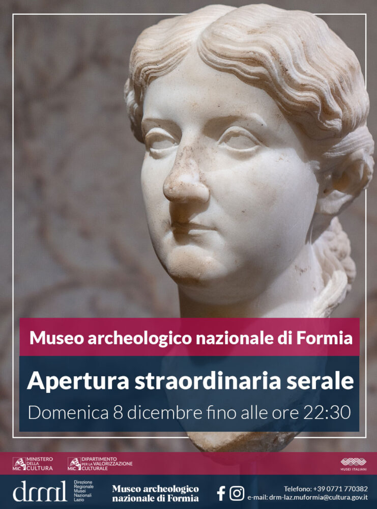 Apertura straordinaria serale del Museo archeologico nazionale di Formia