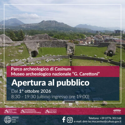 Parco archeologico di Casinum e Museo archeologico nazionale “G. Carettoni” – Apertura al pubblico