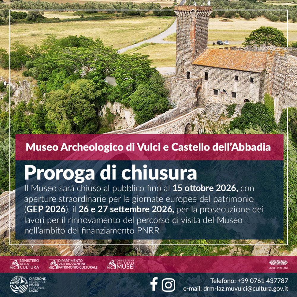 Museo Archeologico di Vulci e Castello dell’Abbadia – Proroga chiusura