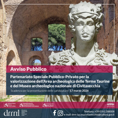 Partenariato Speciale Pubblico-Privato per la valorizzazione dell’Area archeologica delle Terme Taurine e del Museo archeologico nazionale di Civitavecchia.