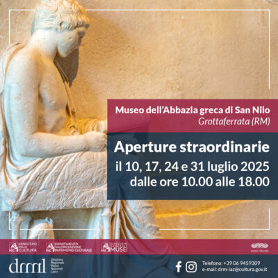 Apertura straordinaria del Museo dell’Abbazia greca di San Nilo