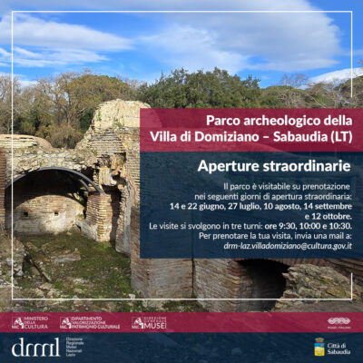 Aperture straordinarie del Parco Archeologico della Villa di Domiziano