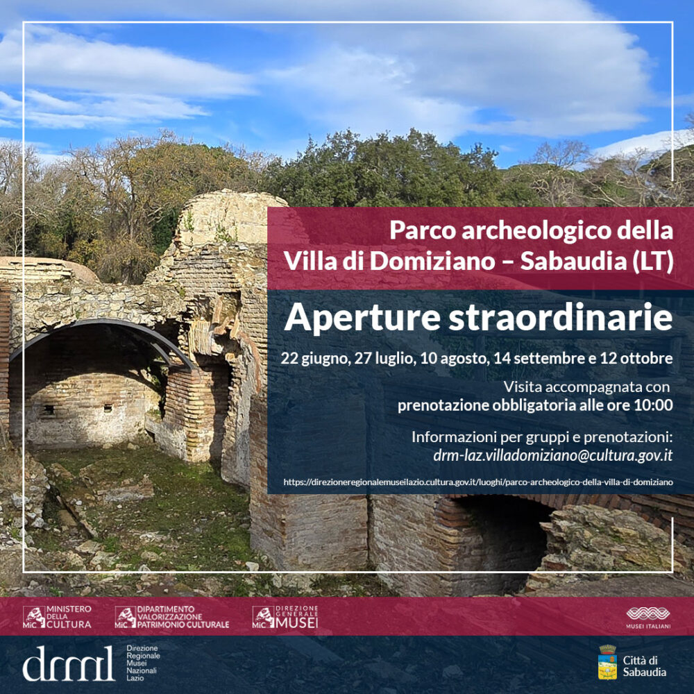 Aperture straordinarie del Parco Archeologico della Villa di Domiziano