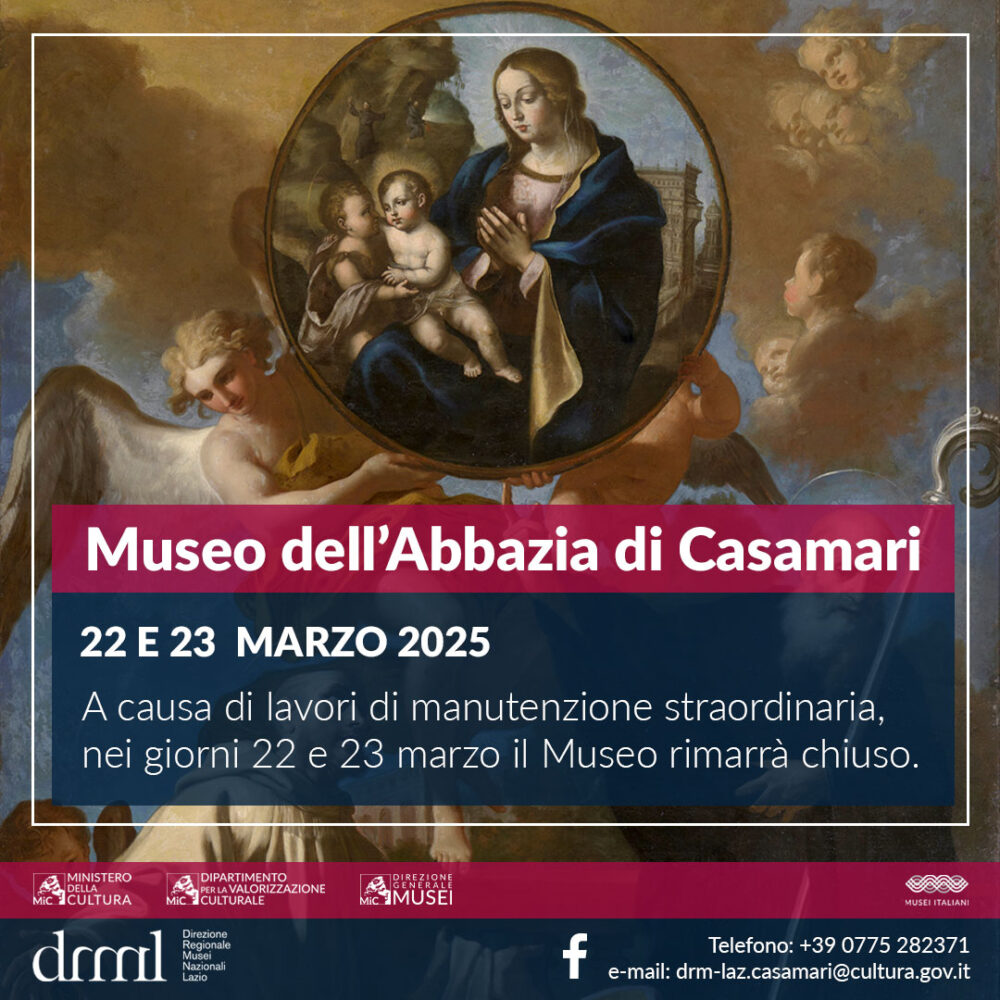 Chiusura del museo dell’Abbazia di Casamari
