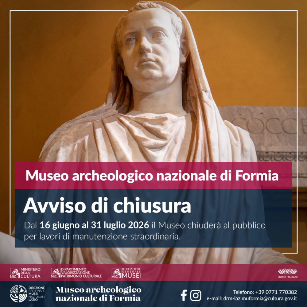 Chiusura straordinaria del Museo archeologico nazionale di Formia