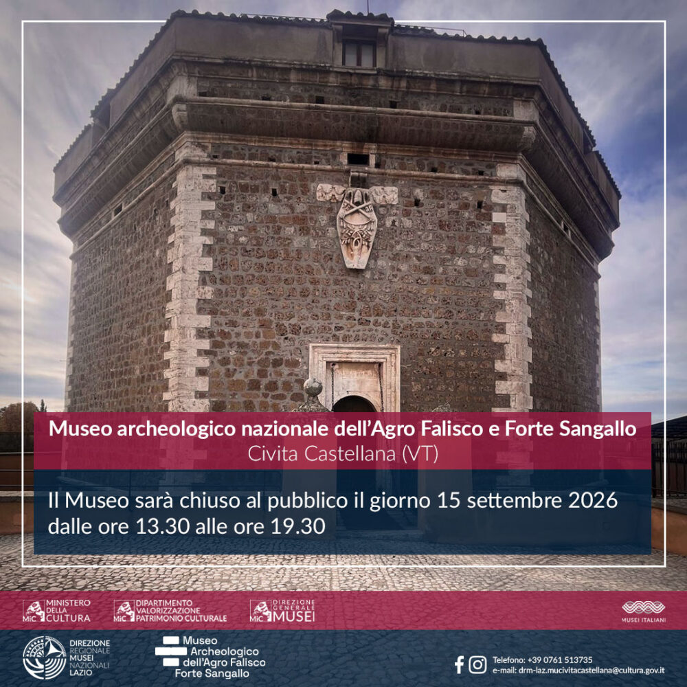 Museo archeologico nazionale dell’Agro Falisco e Forte Sangallo – Avviso di chiusura