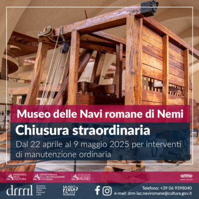 Chiusura straordinaria del Museo delle Navi romane di Nemi