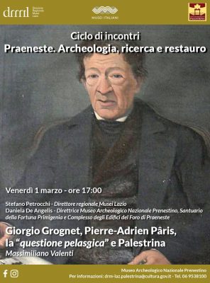 Giorgio Grognet, Pierre Adrien Pâris, la “questione pelasgica” e Palestrina