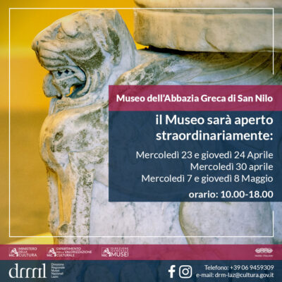 Apertura straordinaria del Museo dell’Abbazia Greca di San Nilo a Grottaferrata