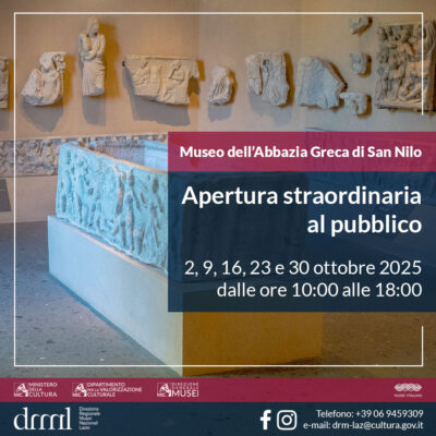 Apertura straordinaria del Museo dell’Abbazia Greca di San Nilo