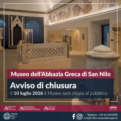 Chiusura straordinaria del Museo dell’Abbazia Greca di San Nilo