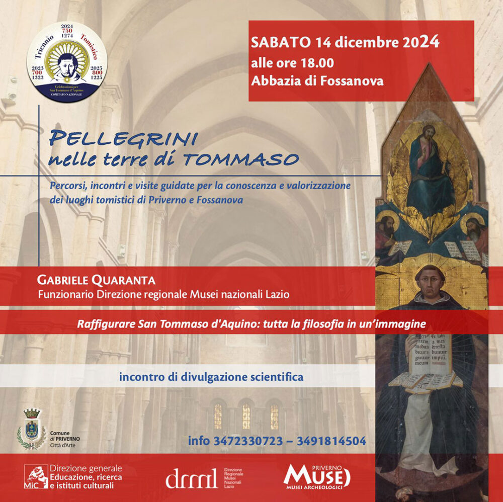 PELLEGRINI NELLE TERRE DI TOMMASO. Sulle orme di San Tommaso d’Aquino a Priverno e Fossanova