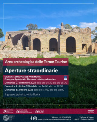 Aperture straordinarie dell’Area archeologica delle Terme Taurine