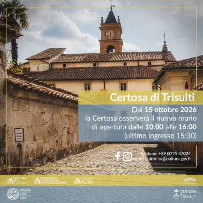 Certosa di Trisulti – Nuovo orario