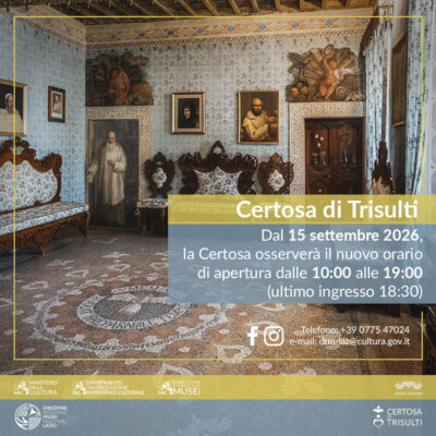 Certosa di Trisulti – Nuovo orario