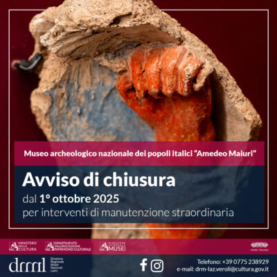Chiusura del Museo archeologico nazionale dei popoli italici “Amedeo Maiuri”